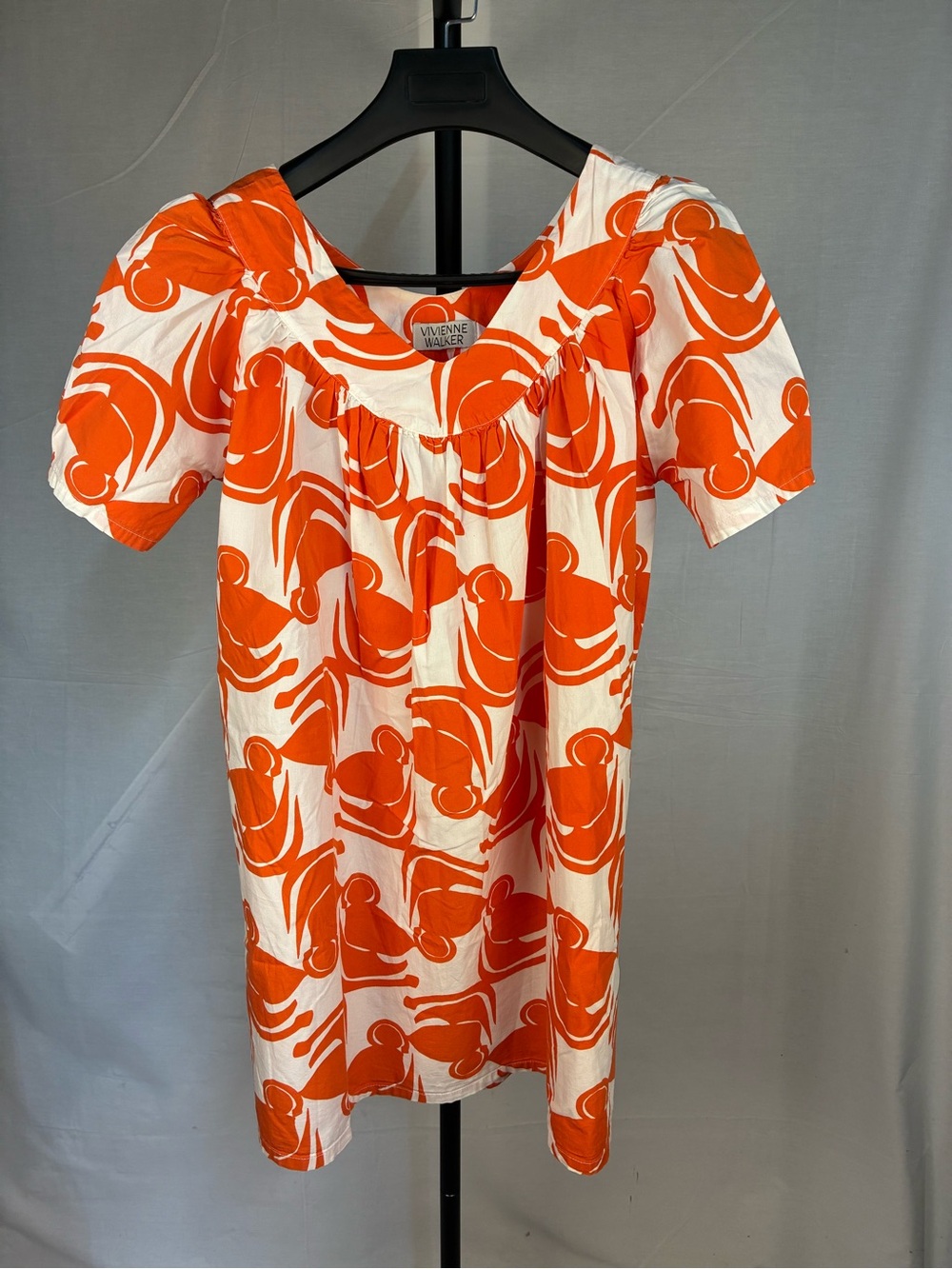 Vivienne Walker Classic Mumu Dress in Grecian Helmet Print XS